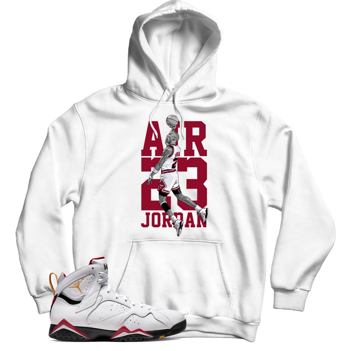 Jordan 7 Cardinal hoodie