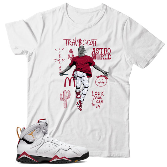 Jordan 7 Cardinal shirt