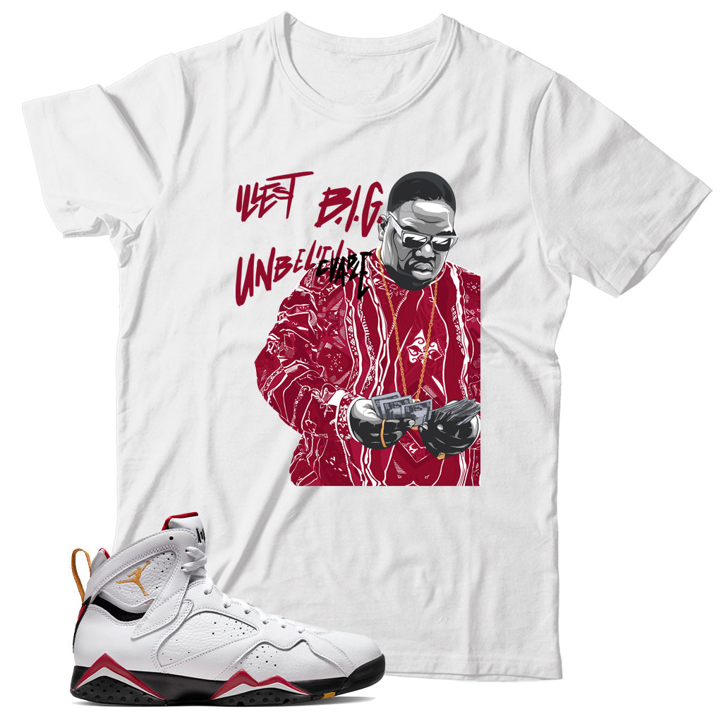 Jordan 7 Cardinal shirt