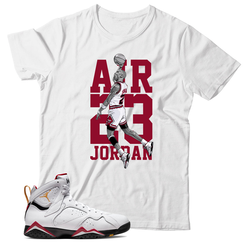 Jordan 7 Cardinal shirt