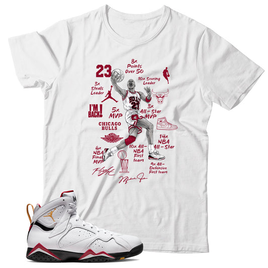 Jordan 7 Cardinal shirt