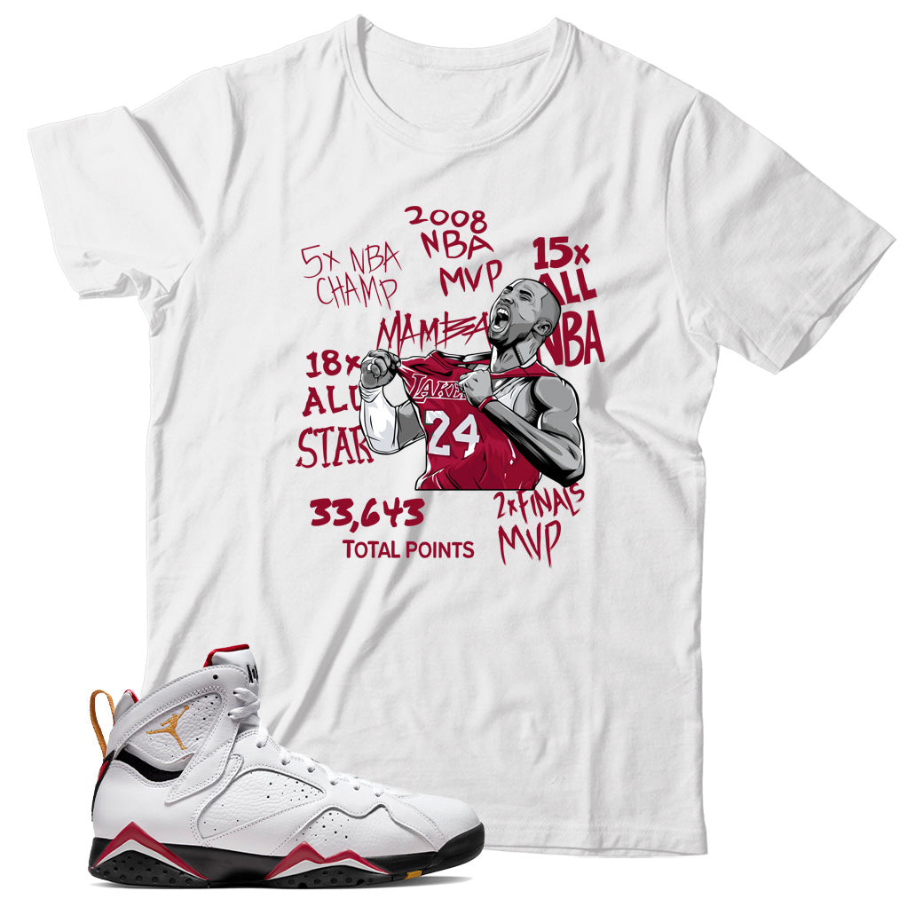 Jordan 7 Cardinal shirt