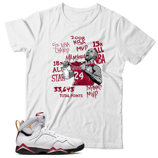 Jordan 7 Cardinal shirt