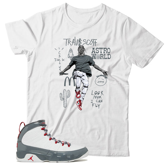 Jordan 9 Fire Red shirt