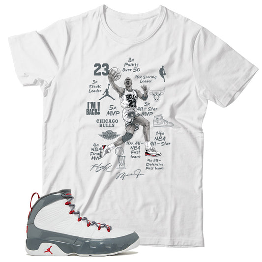 Jordan 9 Fire Red shirt