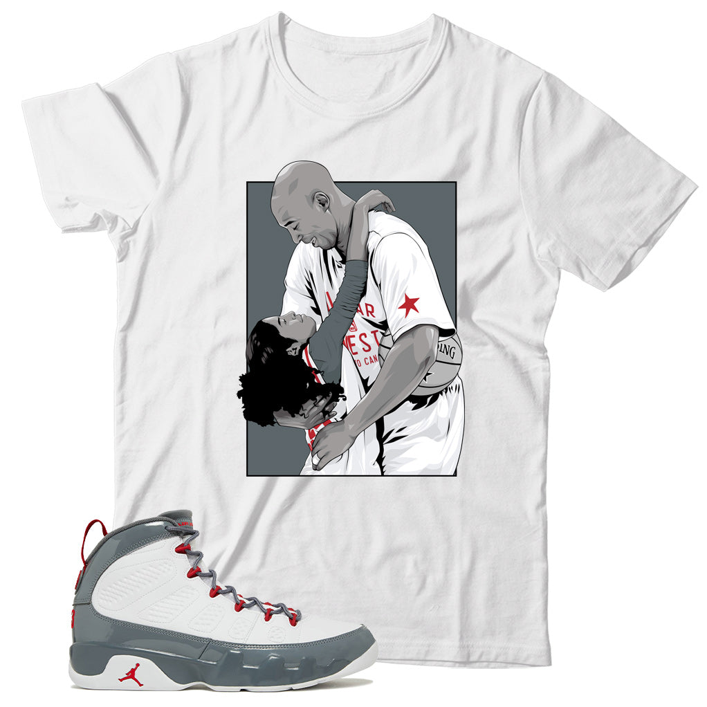 Jordan 9 Fire Red shirt