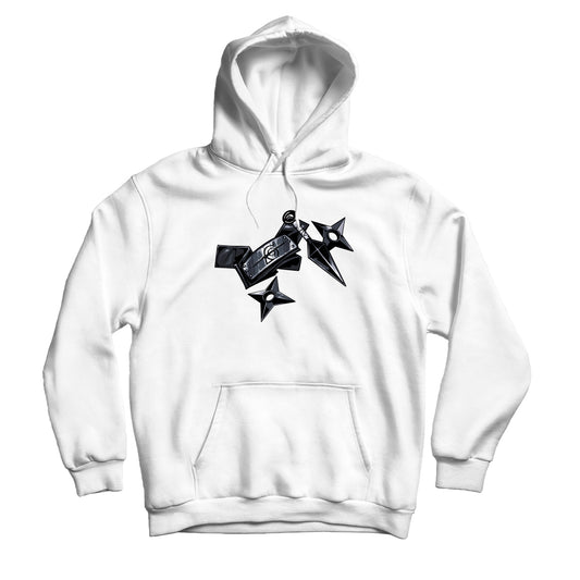 Kunai Pullover Hoodie - White/Black