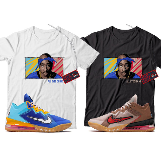 2 Pac T-Shirt Match Lebron 18 Low Wile E. vs Roadrunner Space Jam