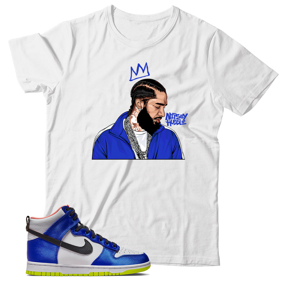 Dunk High Blue Satin shirt