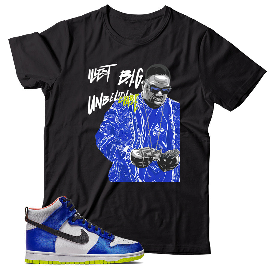 Dunk High Blue Satin shirt