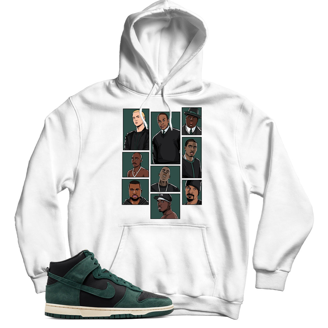 Hoodie Match Nike Dunk High Faded Spruce