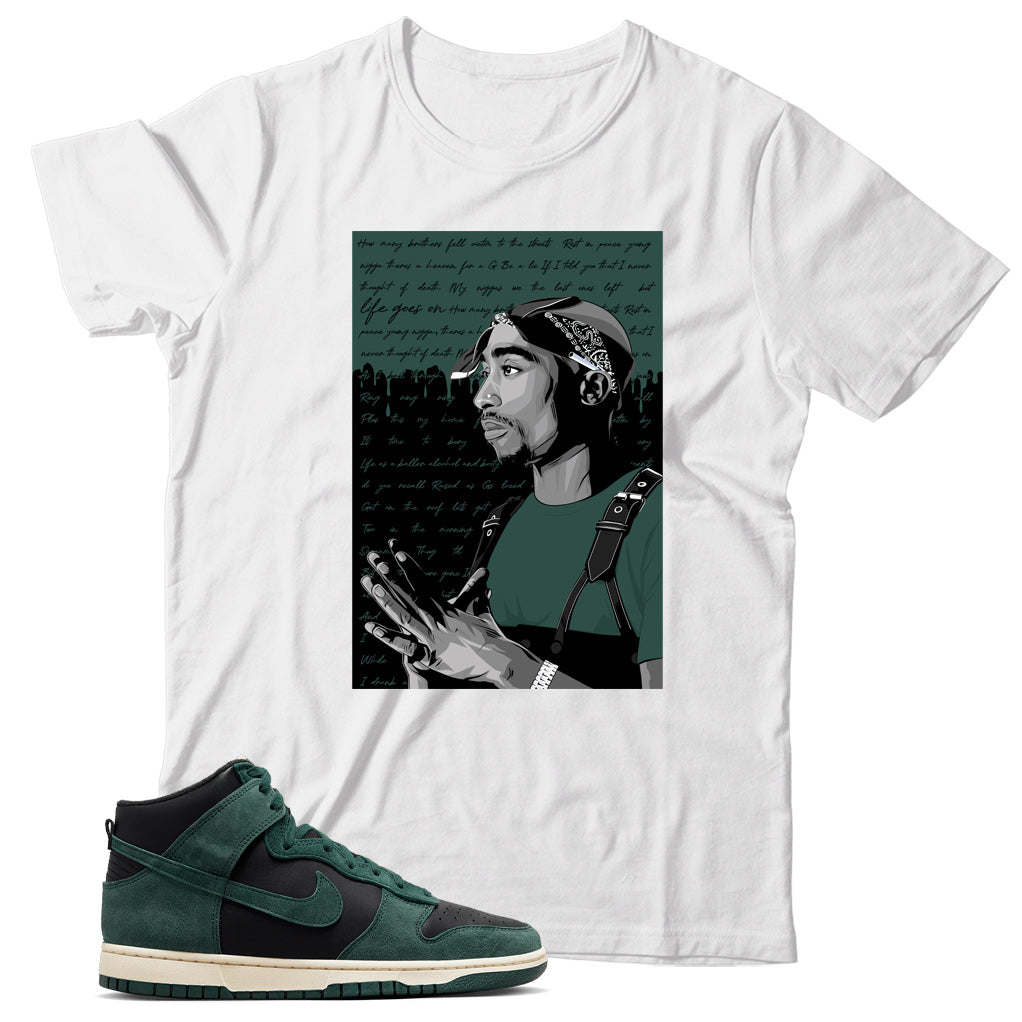 Nike Dunk High Faded Spruce t shirt