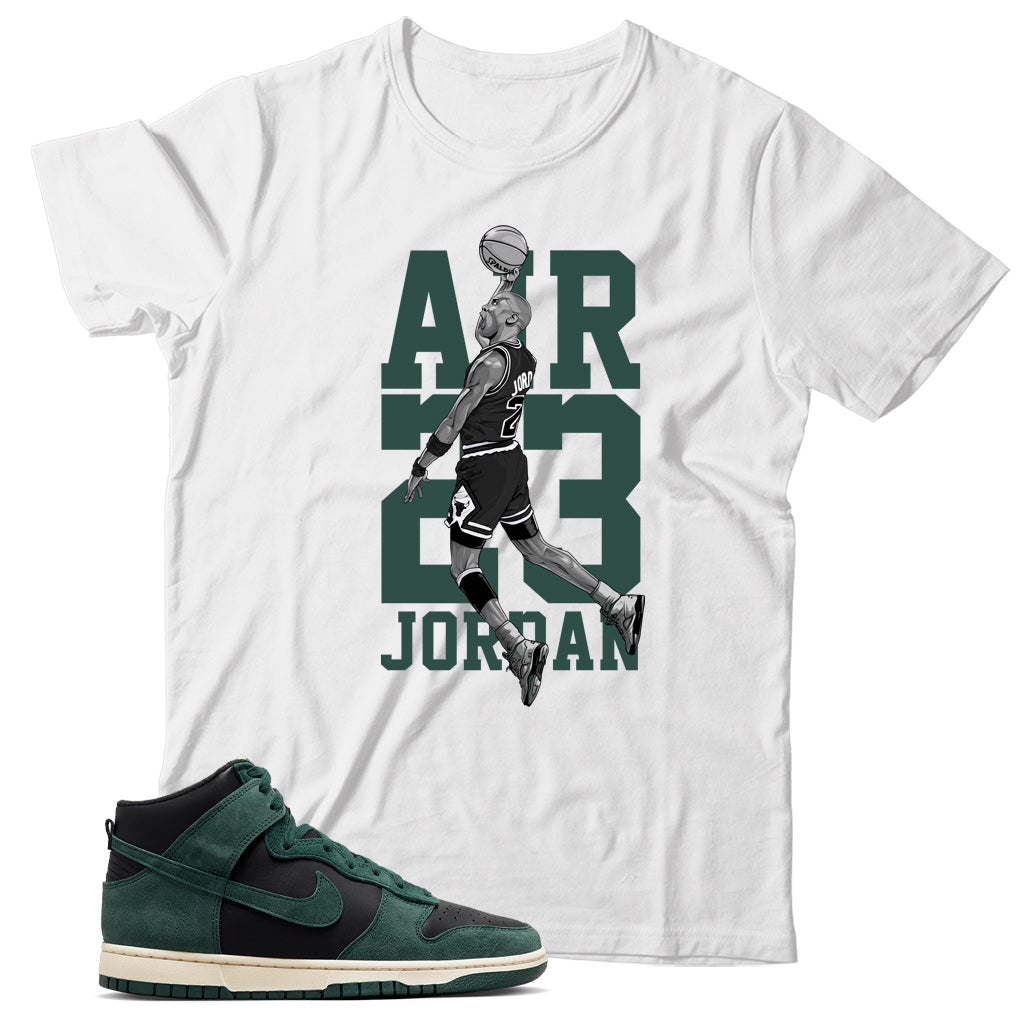 Nike Dunk High Faded Spruce shirt