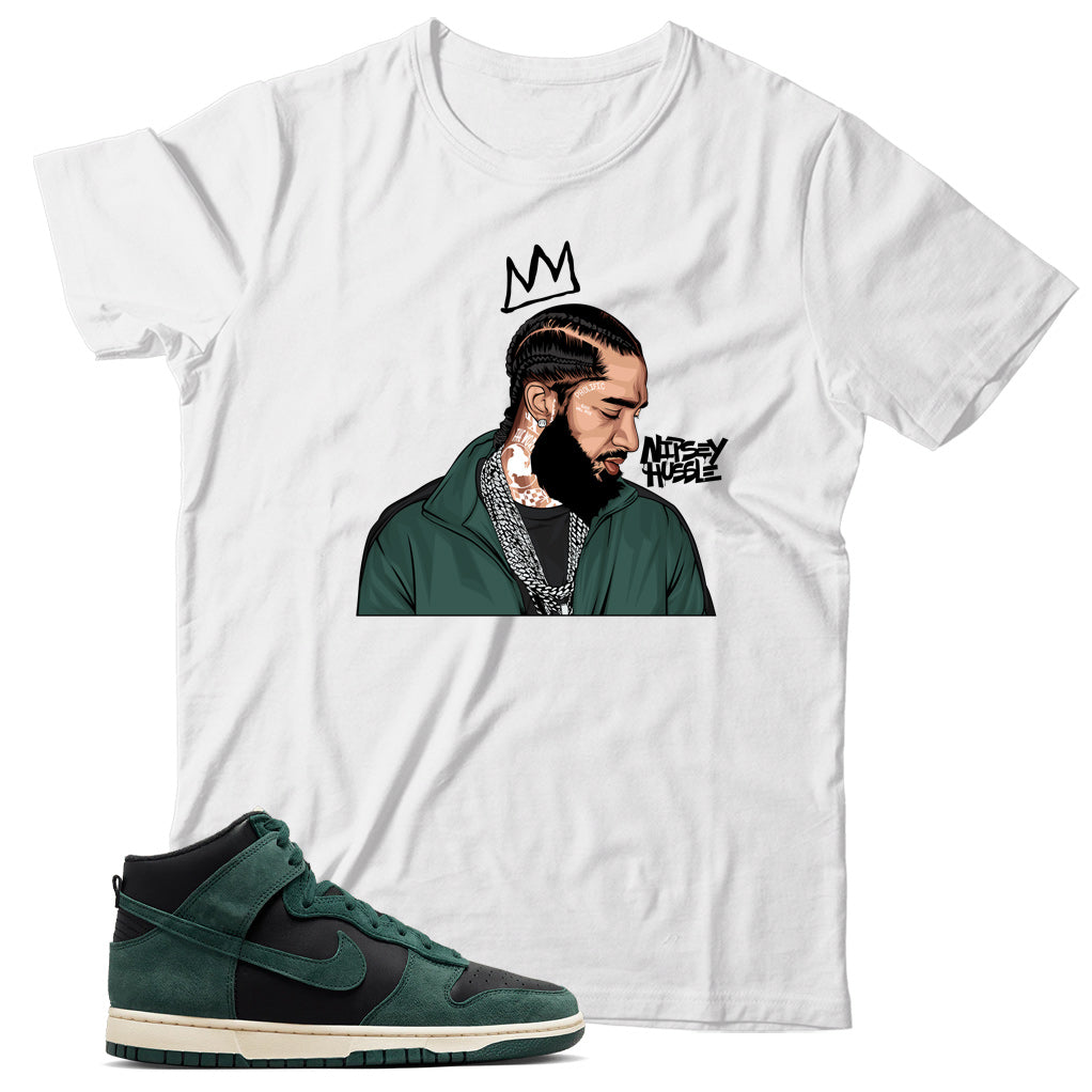 Dunk High Faded Spruce shirt