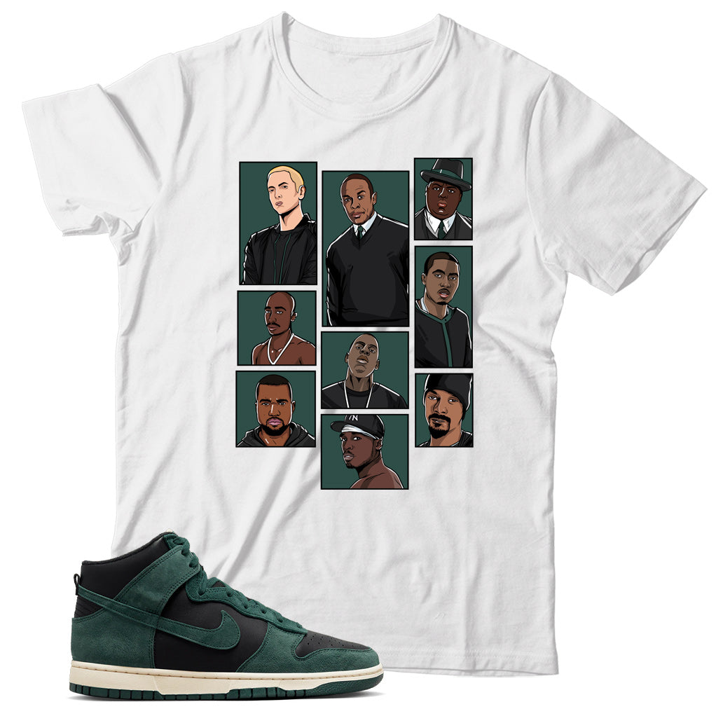 Dunk High Faded Spruce shirt