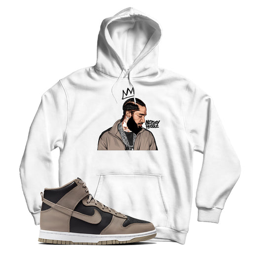 Nipsey Hoodie Match Nike Dunk High Moon Fossil (White)