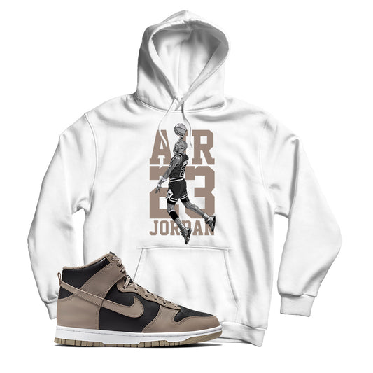 MJ Hoodie Match Nike Dunk High Moon Fossil (White)