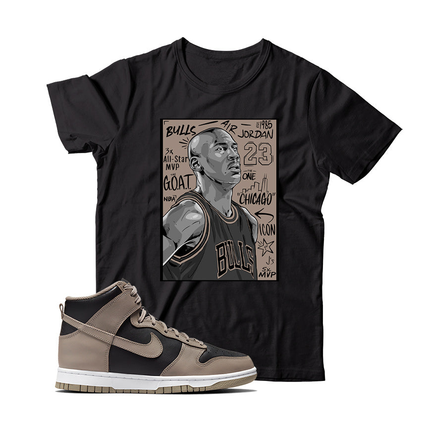 Nike Dunk High Moon Fossil shirt