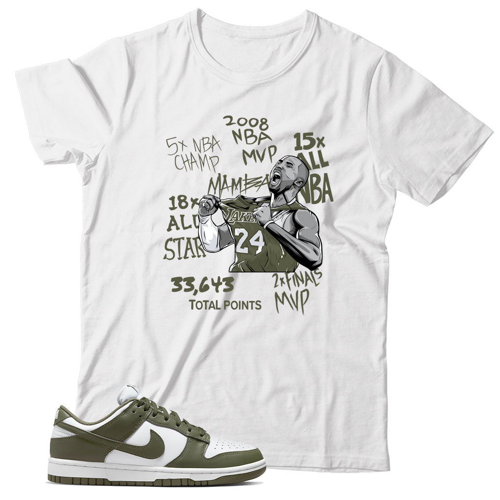 Dunk Low Medium Olive shirt