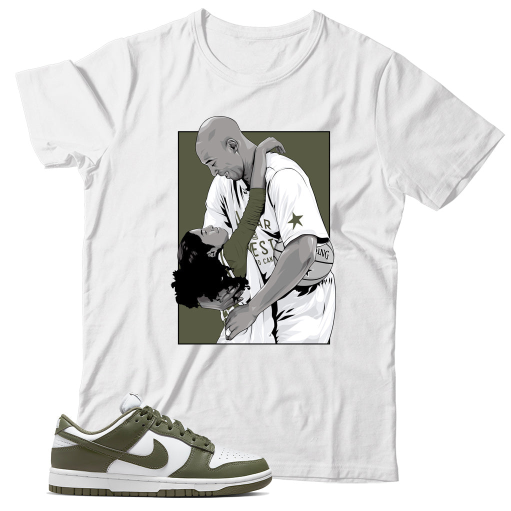 Dunk Low Medium Olive shirt