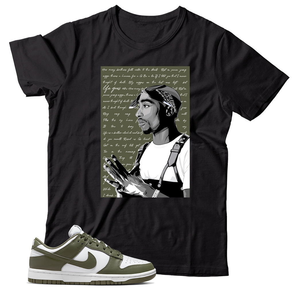 Dunk Low Medium Olive shirt