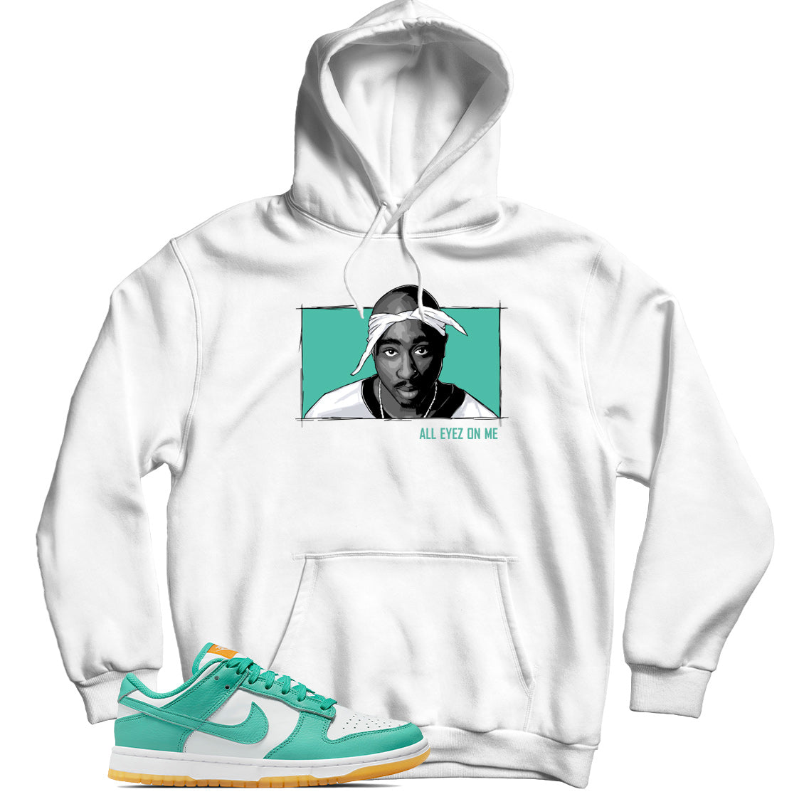 Hoodie Match Nike Dunk Low Teal Zeal