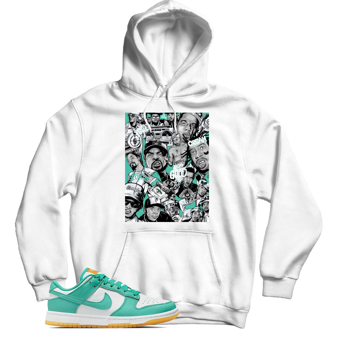 Dunk Low Teal Zeal hoodie