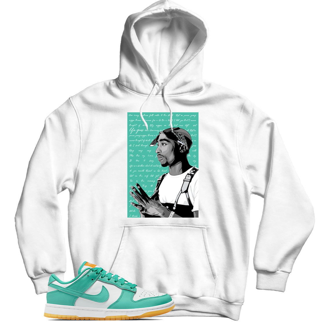 Hoodie Match Nike Dunk Low Teal Zeal