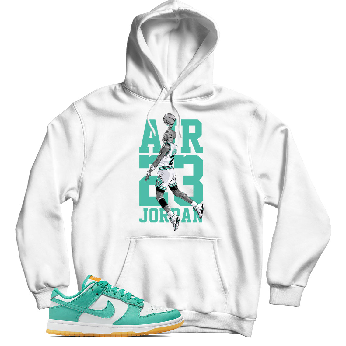 Nike Dunk Low Teal Zeal hoodie