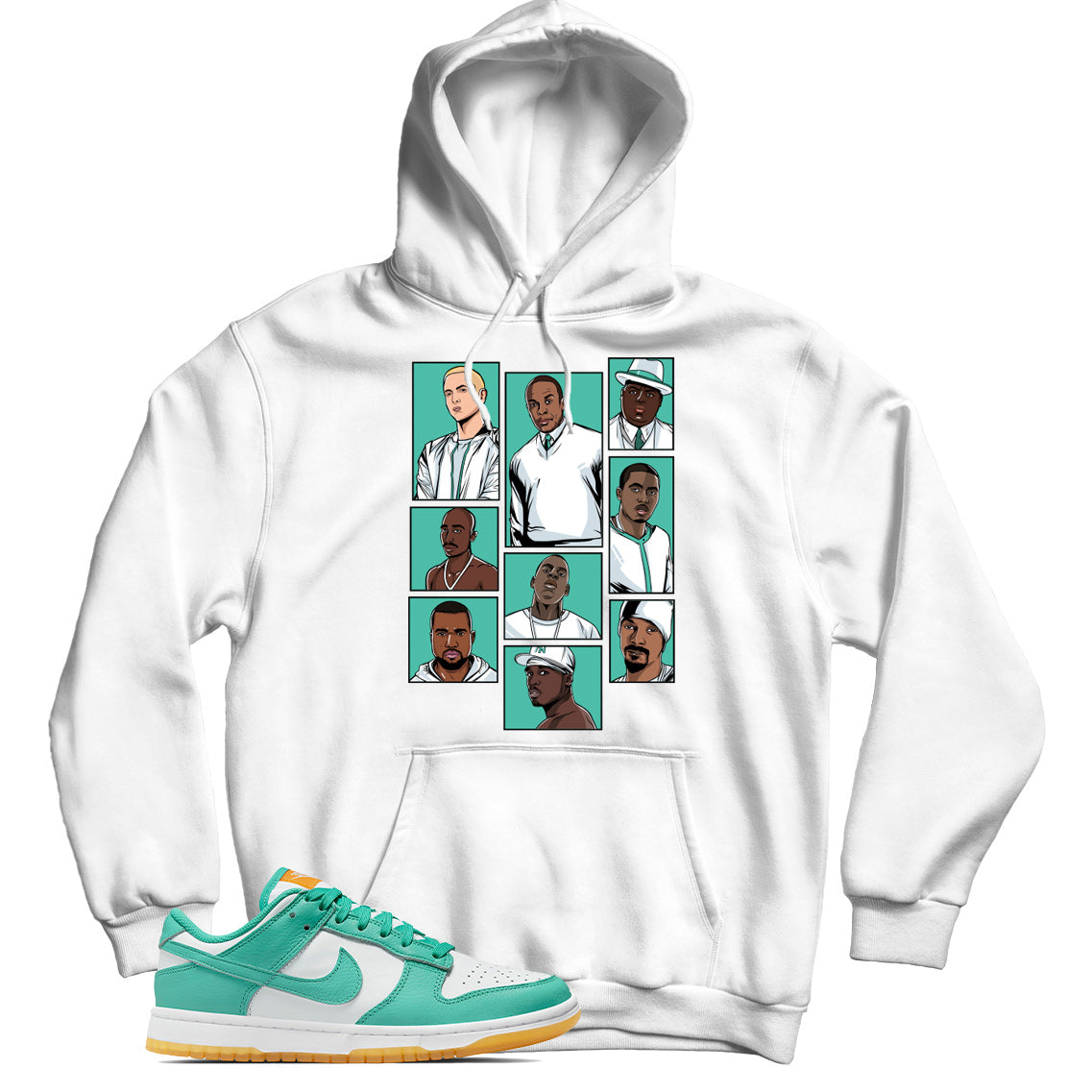 Dunk Low Teal Zeal hoodie