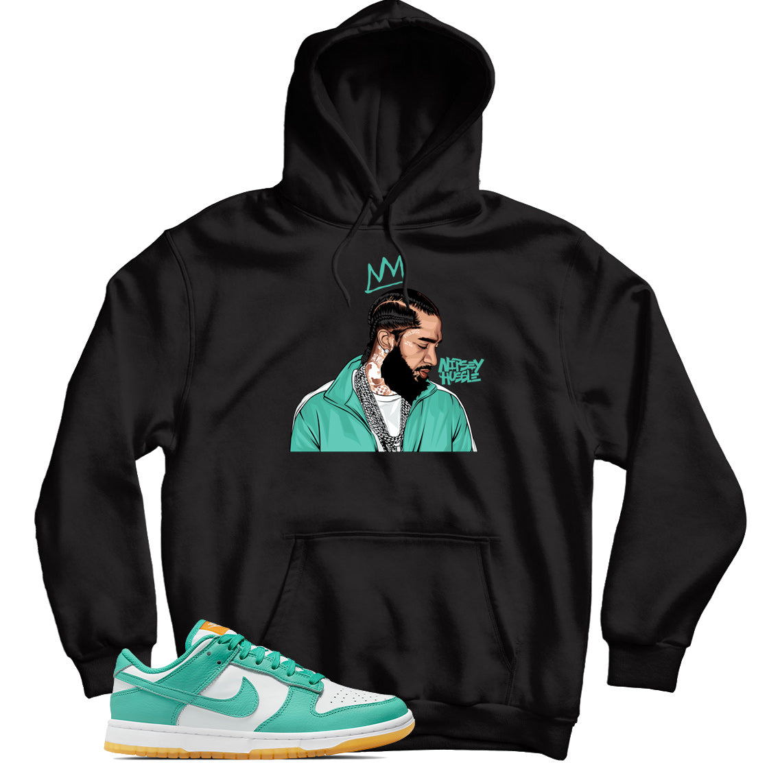 Dunk Low Teal Zeal hoodie