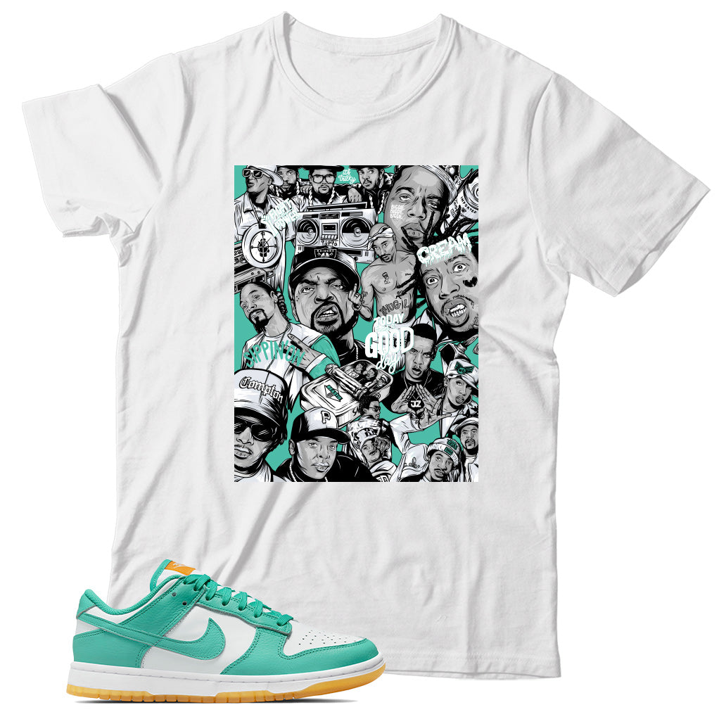 Dunk Low Teal Zeal shirt