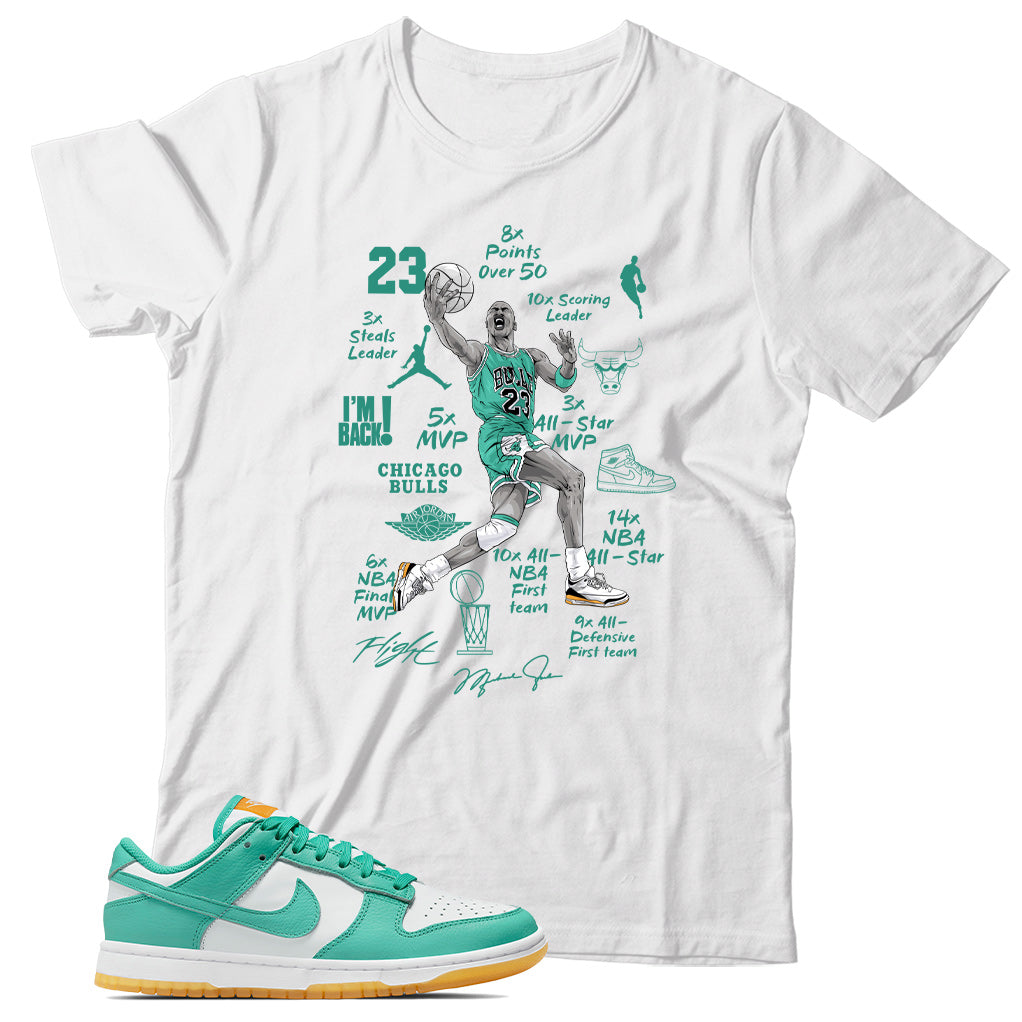 Dunk Low Teal Zeal shirt