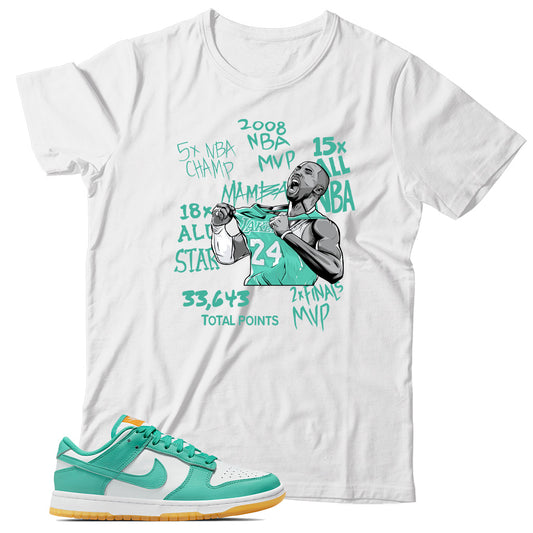 Nike Dunk Low Teal Zeal match shirt