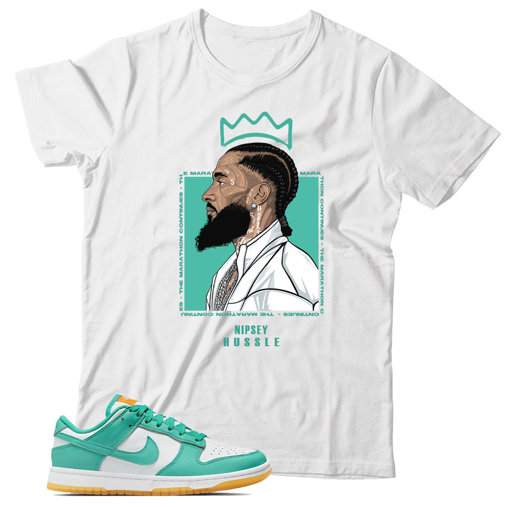 Dunk Low Teal Zeal shirt