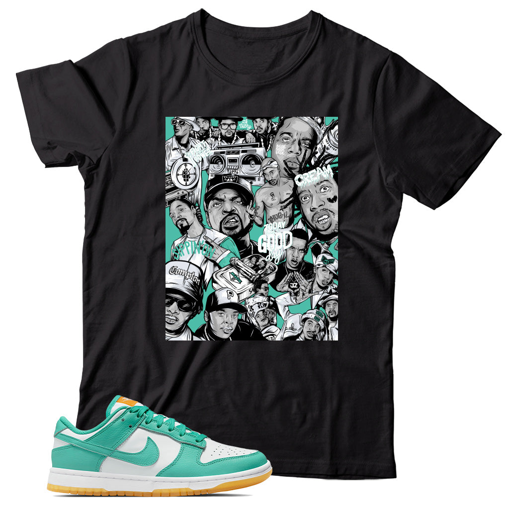 Dunk Low Teal Zeal shirt