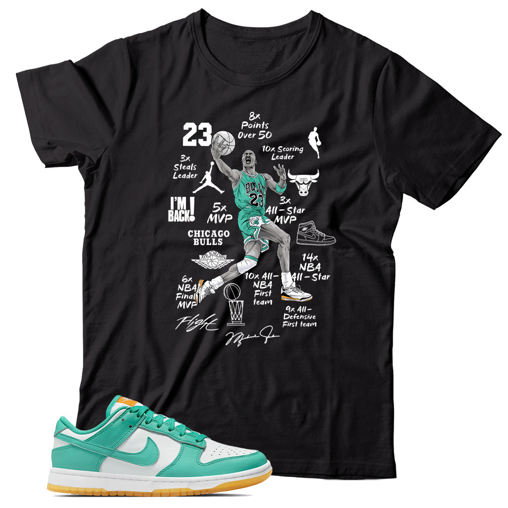 Dunk Low Teal Zeal shirt