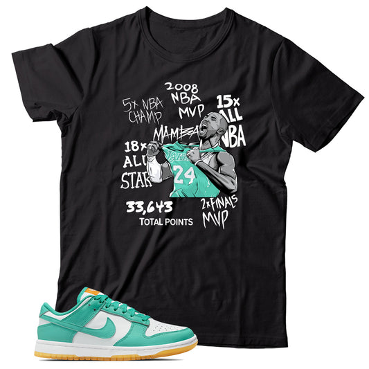 Nike Dunk Low Teal Zeal shirt