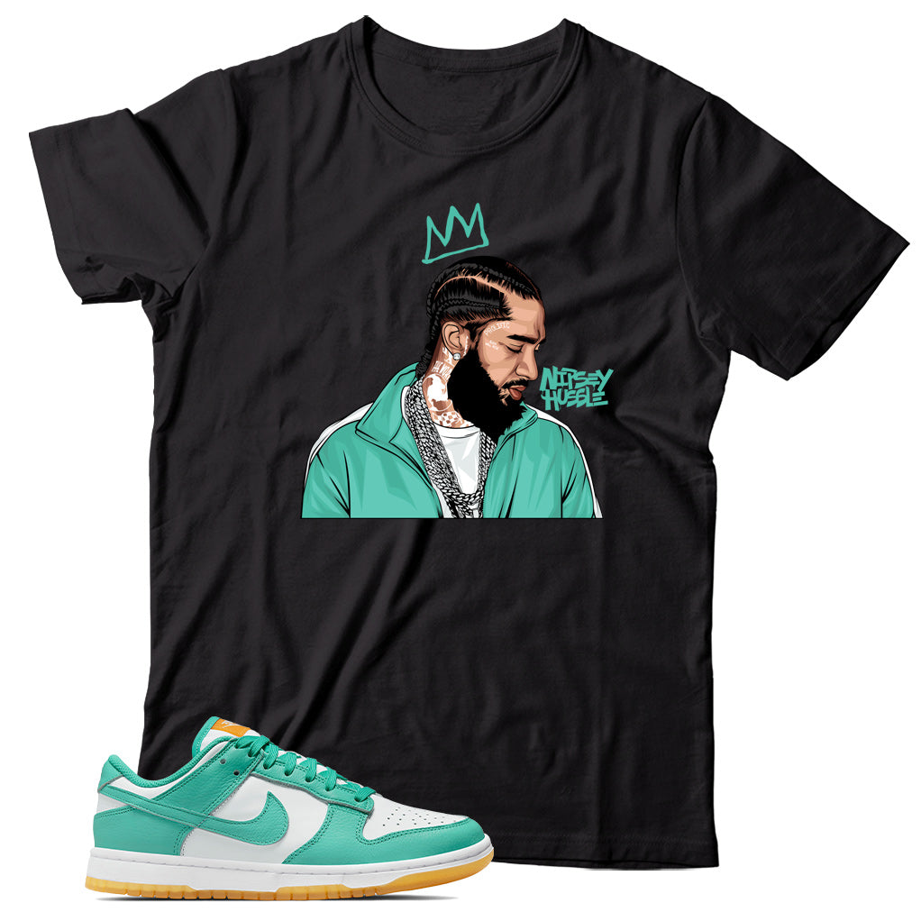 Dunk Low Teal Zeal shirt