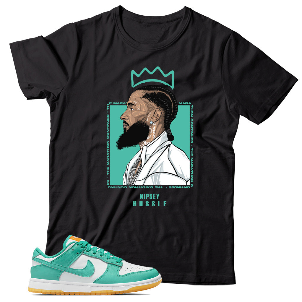 Dunk Low Teal Zeal shirt