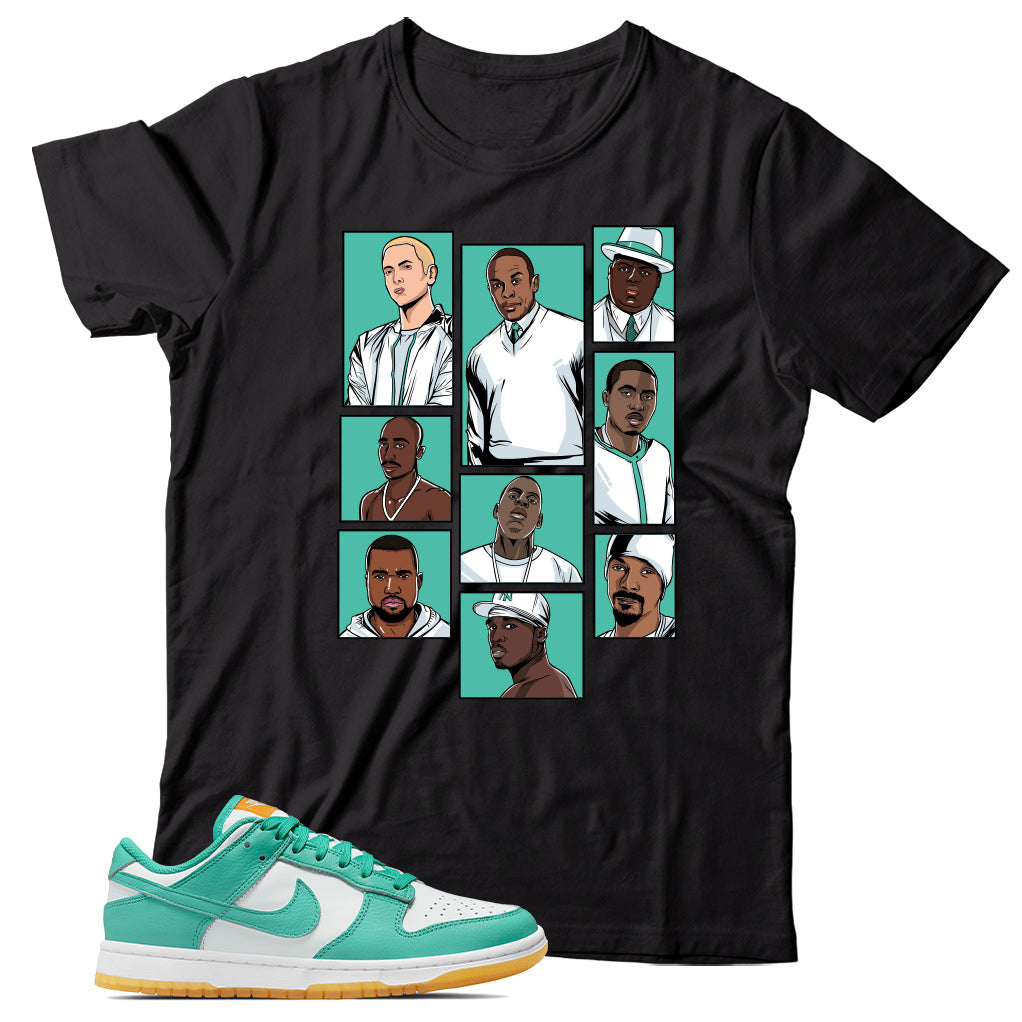 Dunk Low Teal Zeal shirt