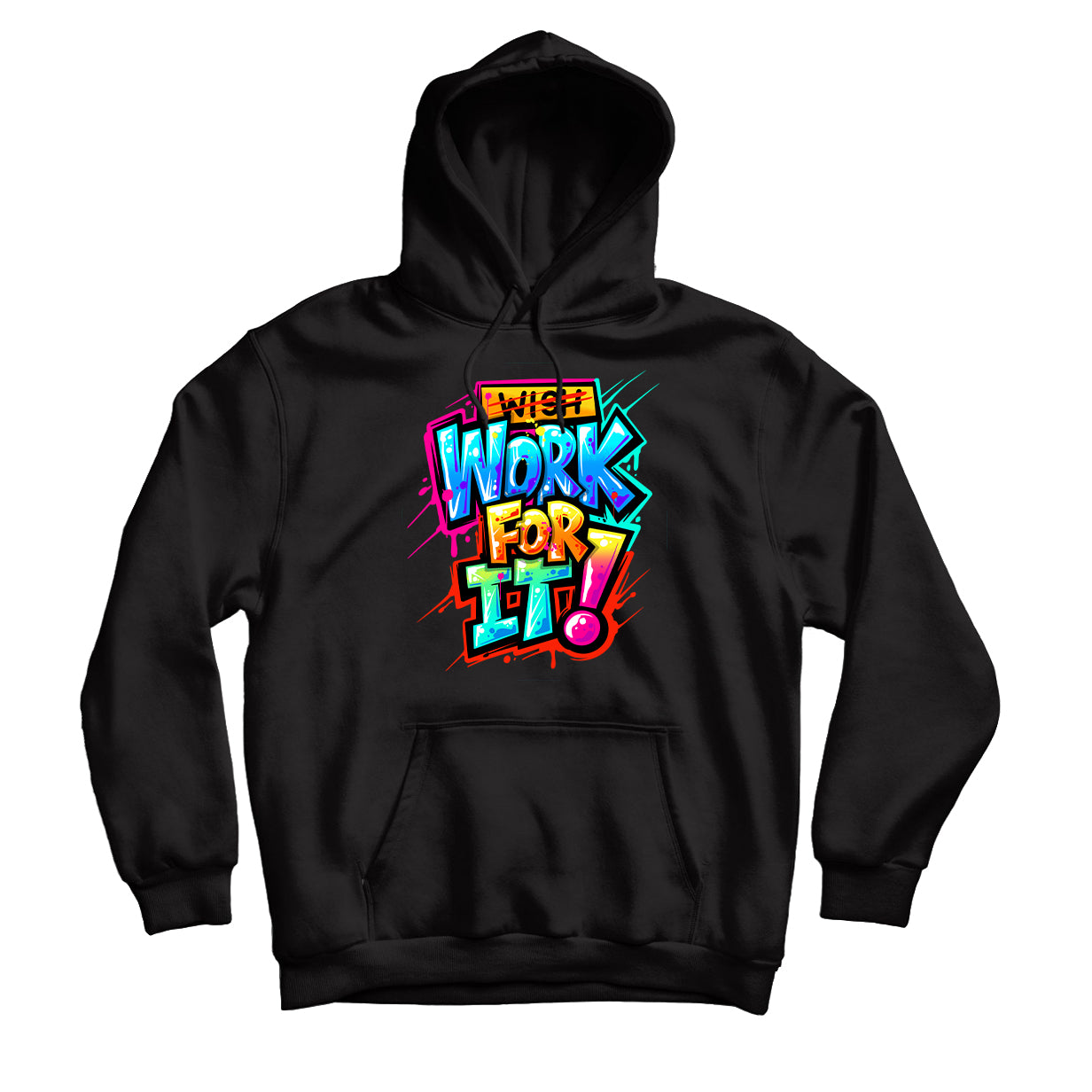 Work For It Pullover Hoodie - White/Black