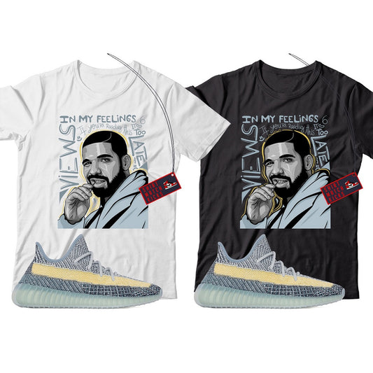 Drake T-Shirt Match Yeezy 350 Ash Blue
