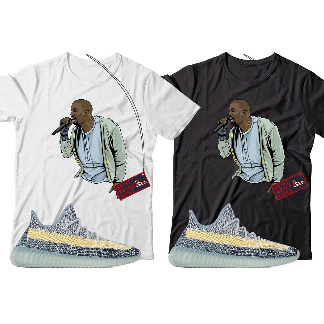 Kanye(3) T-Shirt Match Yeezy 350 Ash Blue