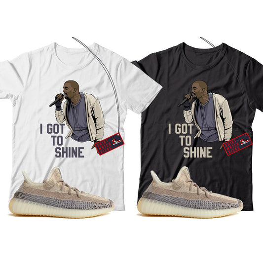 Kanye(2) T-Shirt Match Yeezy 350 Ash Pearl