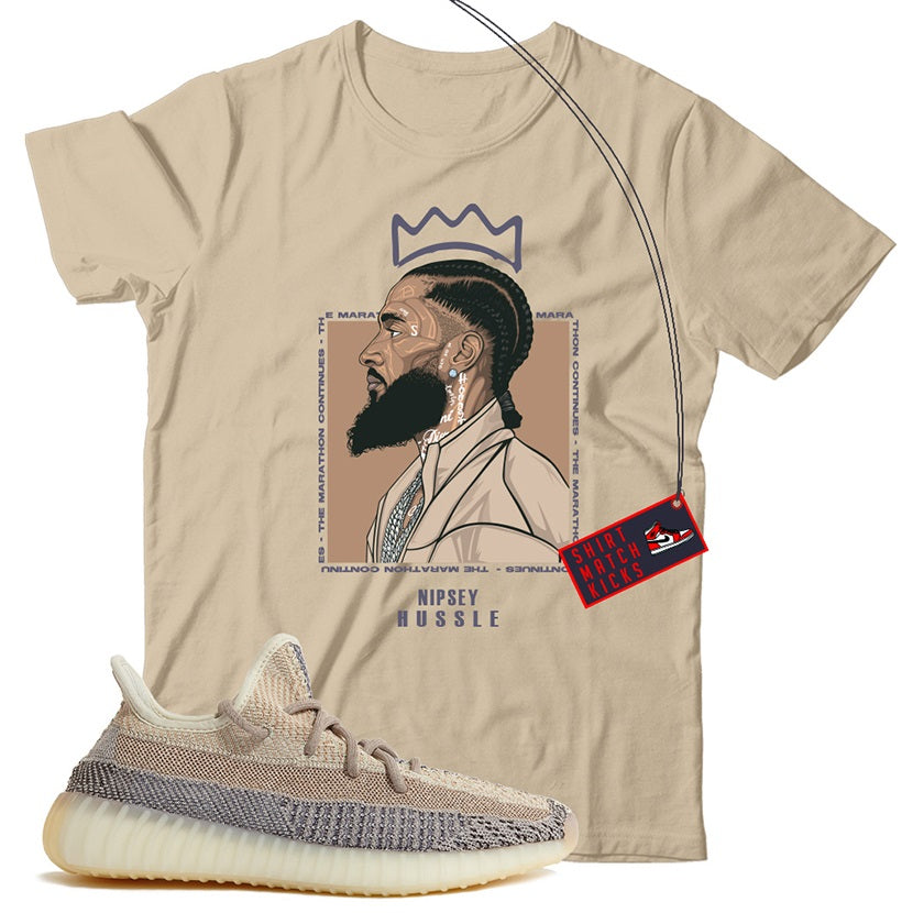 Nipsey(2) T-Shirt Match Yeezy 350 Ash Pearl