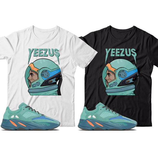 Kanye(2) T-Shirt Match Yeezy 700 Faded Azure