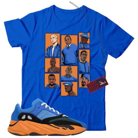 Rap T-Shirt Match Yeezy 700 Bright Blue