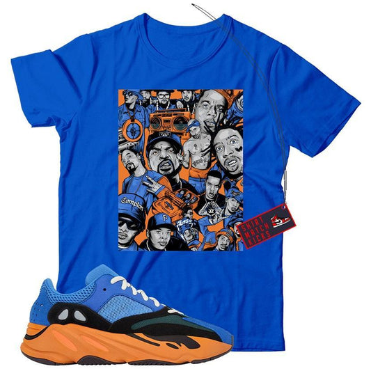 Rap(2) T-Shirt Match Yeezy 700 Bright Blue