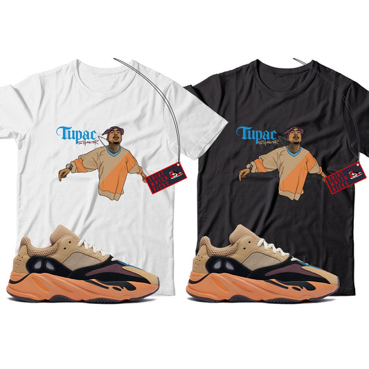 2 Pac T-Shirt Match Yeezy 700 Enlight Amber